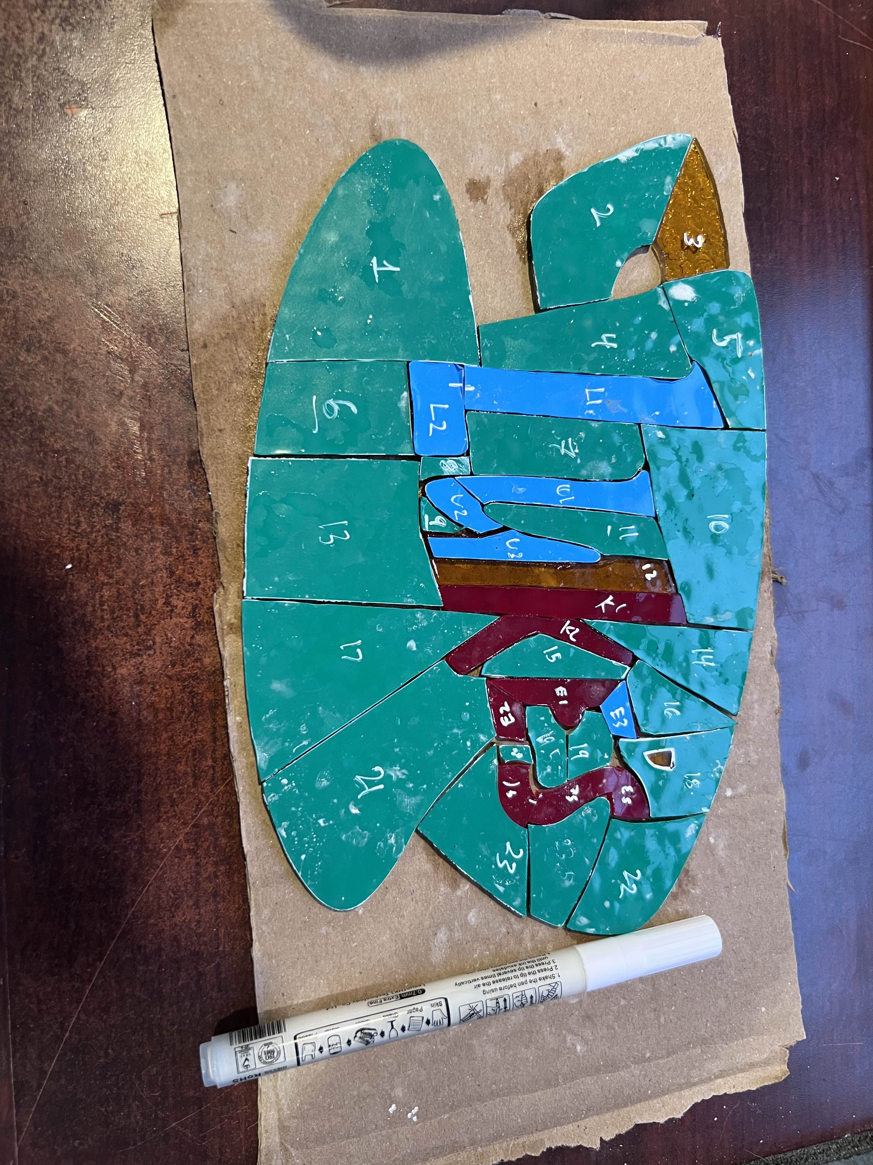 Pieces test-fitted after grinding