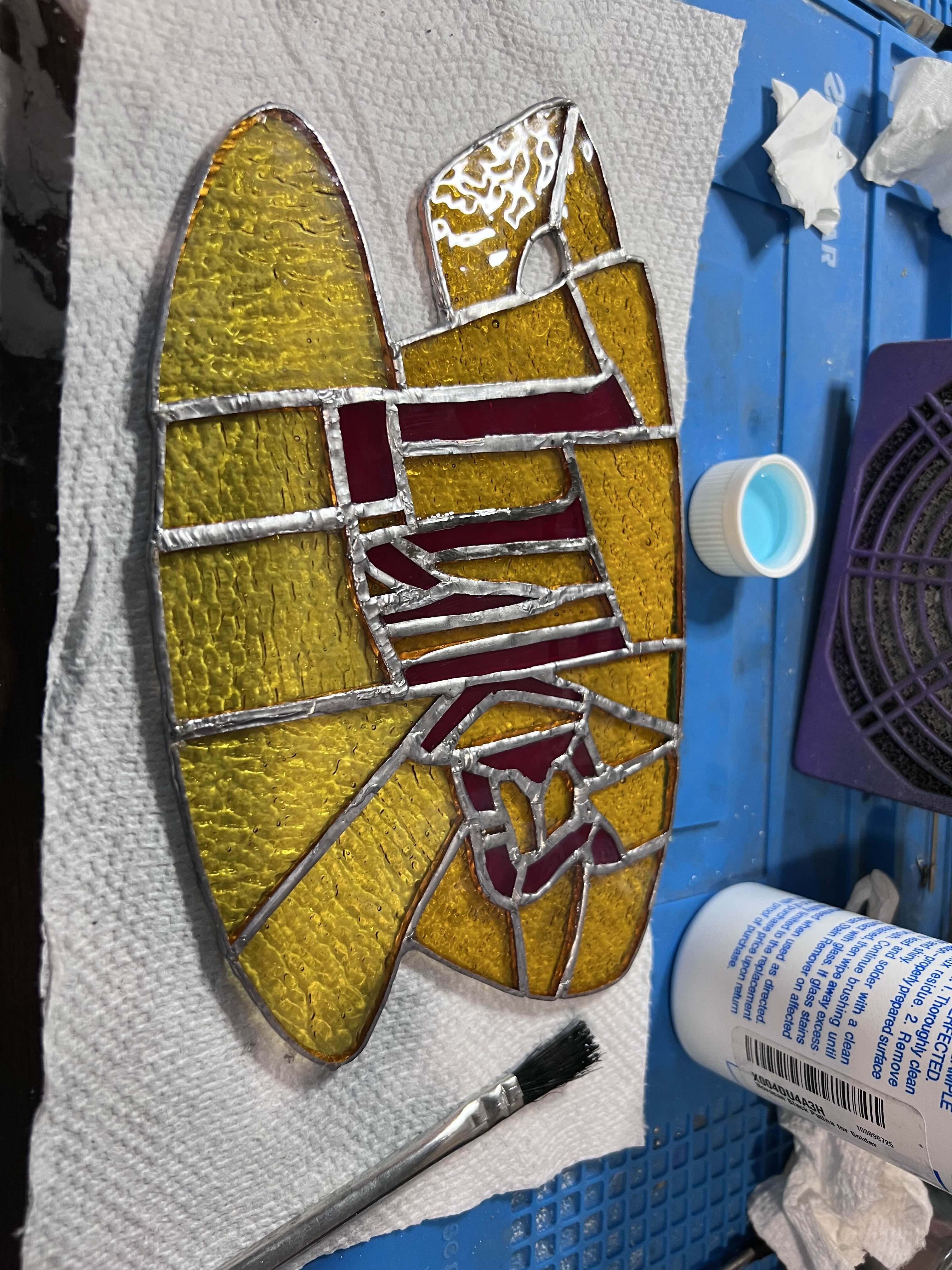 Freshly soldered piece